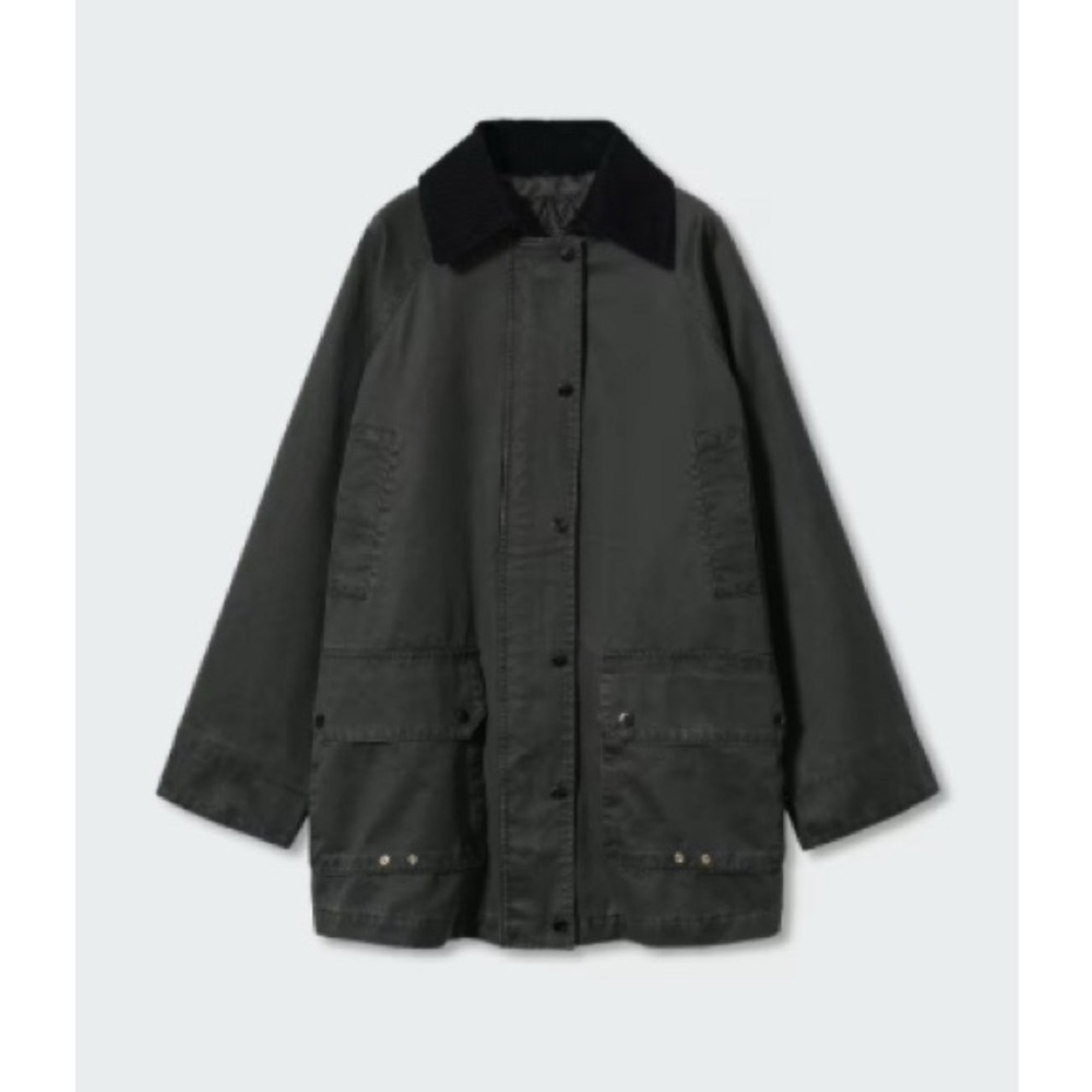 Mango Waxed-Effect Short Parka (Women’s Size Medium)